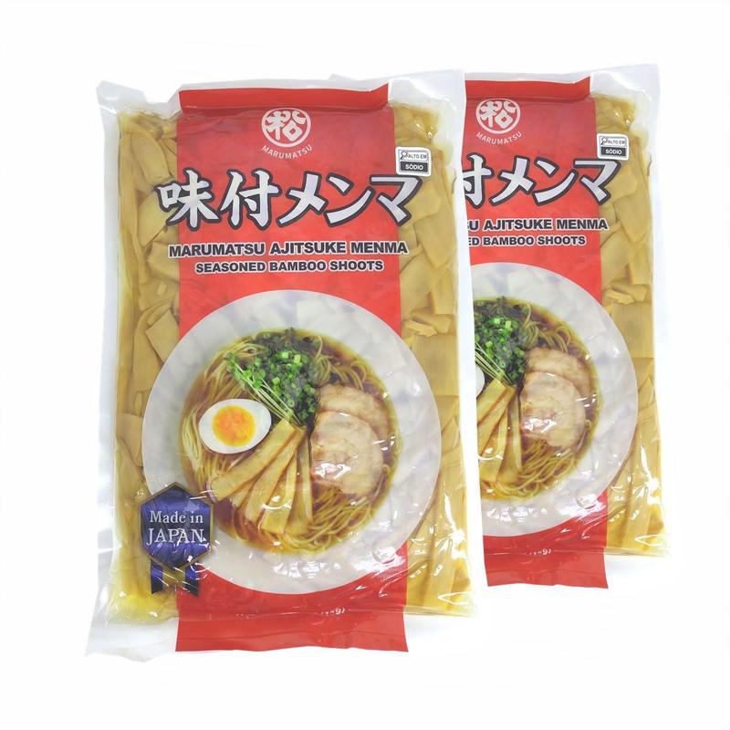 Conserva de Broto de Bambú MENMA Ramen 1Kg Japan (Kit com 2
